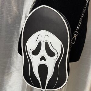 Ghost Face Spirit Crossbody Black Bag Detachable Strap